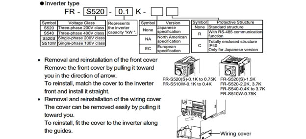 image inverter type FR-S500